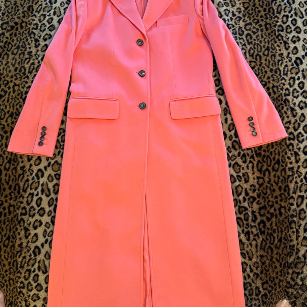 Celine Vibrant Coral Coat